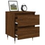 Engineered wood brown oak bedside table 40x35x50 cm by vidaXL, Nightstands - Ref: Foro24-826874, Price: 54,76 €, Discount: %