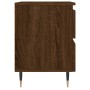 Engineered wood brown oak bedside table 40x35x50 cm by vidaXL, Nightstands - Ref: Foro24-826874, Price: 54,76 €, Discount: %