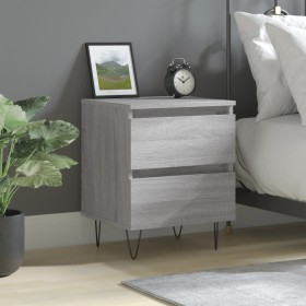 Bedside table made of gray Sonoma engineered wood, measuring 40x35x50 cm. by vidaXL, Nightstands - Ref: Foro24-826888, Price:...