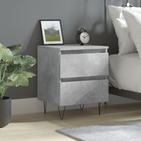 Concrete gray engineered wood bedside table 40x35x50 cm by vidaXL, Nightstands - Ref: Foro24-826884, Price: 43,89 €, Discount: %