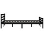 Estructura de cama de madera maciza negro 140x190 cm de vidaXL, Camas y somieres - Ref: Foro24-814803, Precio: 115,65 €, Desc...