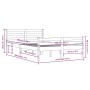 Estructura de cama de madera maciza negro 140x190 cm de vidaXL, Camas y somieres - Ref: Foro24-814803, Precio: 115,65 €, Desc...