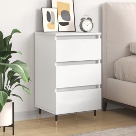 White engineered wood bedside table 40x35x69 cm by vidaXL, Nightstands - Ref: Foro24-826908, Price: 54,99 €, Discount: %