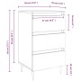 Weißer Nachttisch aus Holzwerkstoff, 40 x 35 x 69 cm von vidaXL, Nachttische - Ref: Foro24-826908, Preis: 54,06 €, Rabatt: %