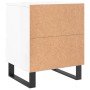 Mesita de noche madera contrachapada blanco brillo 40x35x50 cm de vidaXL, Mesitas de noche - Ref: Foro24-826896, Precio: 53,1...