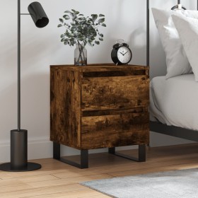 Smoked oak engineered wood bedside table 40x35x50 cm by vidaXL, Nightstands - Ref: Foro24-826902, Price: 48,99 €, Discount: %