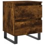 Smoked oak engineered wood bedside table 40x35x50 cm by vidaXL, Nightstands - Ref: Foro24-826902, Price: 48,36 €, Discount: %