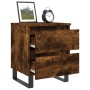 Smoked oak engineered wood bedside table 40x35x50 cm by vidaXL, Nightstands - Ref: Foro24-826902, Price: 48,36 €, Discount: %