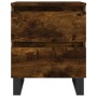 Smoked oak engineered wood bedside table 40x35x50 cm by vidaXL, Nightstands - Ref: Foro24-826902, Price: 48,36 €, Discount: %