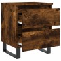 Smoked oak engineered wood bedside table 40x35x50 cm by vidaXL, Nightstands - Ref: Foro24-826902, Price: 48,36 €, Discount: %