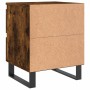 Smoked oak engineered wood bedside table 40x35x50 cm by vidaXL, Nightstands - Ref: Foro24-826902, Price: 48,36 €, Discount: %