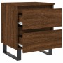 Mesita de noche madera de ingeniería marrón roble 40x35x50 cm de vidaXL, Mesitas de noche - Ref: Foro24-826906, Precio: 41,22...