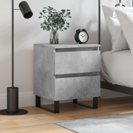 Concrete gray engineered wood bedside table 40x35x50 cm by vidaXL, Nightstands - Ref: Foro24-826900, Price: 48,38 €, Discount: %