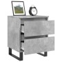 Concrete gray engineered wood bedside table 40x35x50 cm by vidaXL, Nightstands - Ref: Foro24-826900, Price: 48,38 €, Discount: %