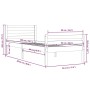 Bettgestell aus Massivholz 90x200 cm von vidaXL, Betten und Lattenroste - Ref: Foro24-814804, Preis: 94,99 €, Rabatt: %