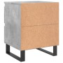 Mesita de noche madera de ingeniería gris hormigón 40x35x50 cm de vidaXL, Mesitas de noche - Ref: Foro24-826900, Precio: 48,3...