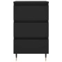 Mesitas de noche 2 uds madera de ingeniería negro 40x35x69 cm de vidaXL, Mesitas de noche - Ref: Foro24-826911, Precio: 106,9...