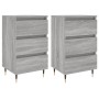 Bedside table 2 pcs Sonoma gray engineered wood 40x35x69 cm by vidaXL, Nightstands - Ref: Foro24-826921, Price: 98,75 €, Disc...