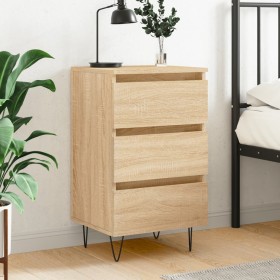 Sonoma oak engineered wood bedside table 40x35x69 cm by vidaXL, Nightstands - Ref: Foro24-826930, Price: 51,99 €, Discount: %