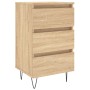 Mesita de noche madera de ingeniería roble Sonoma 40x35x69 cm de vidaXL, Mesitas de noche - Ref: Foro24-826930, Precio: 51,78...