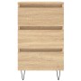 Mesita de noche madera de ingeniería roble Sonoma 40x35x69 cm de vidaXL, Mesitas de noche - Ref: Foro24-826930, Precio: 51,78...