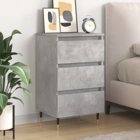 Concrete gray engineered wood bedside table 40x35x69 cm by vidaXL, Nightstands - Ref: Foro24-826916, Price: 55,42 €, Discount: %