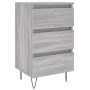 Mesita de noche madera de ingeniería gris Sonoma 40x35x69 cm de vidaXL, Mesitas de noche - Ref: Foro24-826936, Precio: 53,42 ...