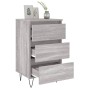 Sonoma gray engineered wood bedside table 40x35x69 cm by vidaXL, Nightstands - Ref: Foro24-826936, Price: 53,42 €, Discount: %