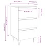 Sonoma gray engineered wood bedside table 40x35x69 cm by vidaXL, Nightstands - Ref: Foro24-826936, Price: 53,42 €, Discount: %