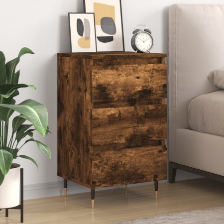 Smoked oak engineered wood bedside table 40x35x69 cm by vidaXL, Nightstands - Ref: Foro24-826918, Price: 51,99 €, Discount: %