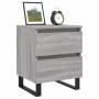 Mesita de noche madera de ingeniería gris Sonoma 40x35x50 cm de vidaXL, Mesitas de noche - Ref: Foro24-826904, Precio: 49,95 ...