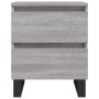 Mesita de noche madera de ingeniería gris Sonoma 40x35x50 cm de vidaXL, Mesitas de noche - Ref: Foro24-826904, Precio: 49,95 ...