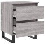 Sonoma grauer Nachttisch aus Holzwerkstoff, 40 x 35 x 50 cm von vidaXL, Nachttische - Ref: Foro24-826904, Preis: 49,99 €, Rab...