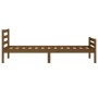 Estructura de cama madera maciza marrón miel 90x200 cm de vidaXL, Camas y somieres - Ref: Foro24-814807, Precio: 96,99 €, Des...