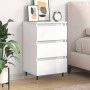 Engineered wood bedside table in glossy white, 40x35x69 cm. by vidaXL, Nightstands - Ref: Foro24-826912, Price: 56,93 €, Disc...