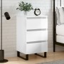 Engineered wood bedside table in glossy white, 40x35x69 cm. by vidaXL, Nightstands - Ref: Foro24-826944, Price: 73,58 €, Disc...