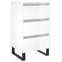 Engineered wood bedside table in glossy white, 40x35x69 cm. by vidaXL, Nightstands - Ref: Foro24-826944, Price: 73,58 €, Disc...