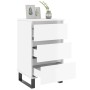 Engineered wood bedside table in glossy white, 40x35x69 cm. by vidaXL, Nightstands - Ref: Foro24-826944, Price: 73,58 €, Disc...