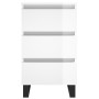 Engineered wood bedside table in glossy white, 40x35x69 cm. by vidaXL, Nightstands - Ref: Foro24-826944, Price: 73,58 €, Disc...