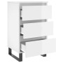 Engineered wood bedside table in glossy white, 40x35x69 cm. by vidaXL, Nightstands - Ref: Foro24-826944, Price: 73,58 €, Disc...