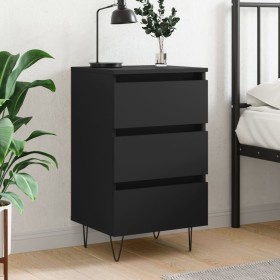 Black engineered wood nightstand 40x35x69 cm by vidaXL, Nightstands - Ref: Foro24-826926, Price: 58,52 €, Discount: %