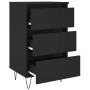 Mesita de noche madera de ingeniería negro 40x35x69 cm de vidaXL, Mesitas de noche - Ref: Foro24-826926, Precio: 56,48 €, Des...