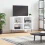 Mueble de TV madera de ingeniería blanco brillo 69,5x30x50 cm de vidaXL, Muebles TV - Ref: Foro24-826966, Precio: 44,08 €, De...