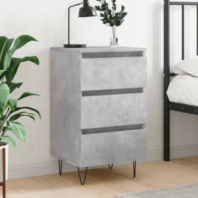 Concrete gray engineered wood bedside table 40x35x69 cm by vidaXL, Nightstands - Ref: Foro24-826932, Price: 51,99 €, Discount: %