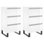 Nightstands 2 pcs glossy white engineered wood 40x35x69 cm by vidaXL, Nightstands - Ref: Foro24-826945, Price: 133,29 €, Disc...