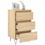 Bedside table 2 units engineered wood Sonoma oak 40x35x69 cm by vidaXL, Nightstands - Ref: Foro24-826931, Price: 98,51 €, Dis...