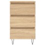 Bedside table 2 units engineered wood Sonoma oak 40x35x69 cm by vidaXL, Nightstands - Ref: Foro24-826931, Price: 98,51 €, Dis...