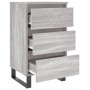 Mesita de noche madera de ingeniería gris Sonoma 40x35x69 cm de vidaXL, Mesitas de noche - Ref: Foro24-826952, Precio: 59,99 ...