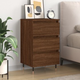 Oak brown engineered wood bedside table 40x35x69 cm by vidaXL, Nightstands - Ref: Foro24-826922, Price: 54,99 €, Discount: %