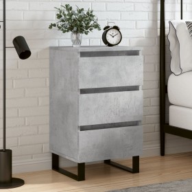 Concrete gray engineered wood bedside table 40x35x69 cm by vidaXL, Nightstands - Ref: Foro24-826948, Price: 57,38 €, Discount: %